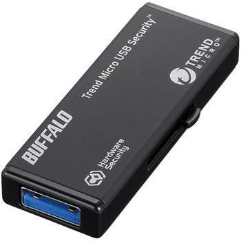 バッファロー ハードウェア暗号化 USB3.0メモリー ウイルススキャン1年 8GB RUF3-HSL8GTV 1個