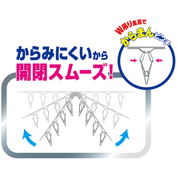 レック オールステンレス 小物 角ハンガー ピンチ32個付 W-438 1個