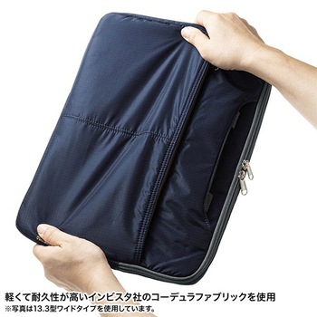 サンワサプライ 高機能PCインナーケース 15.6型ワイド対応 ネイビー IN-SN1501NV 1個