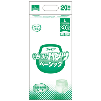 カミ商事 エルモア いちばん パンツ ベーシック L 1セット(120枚:20枚×6パック)