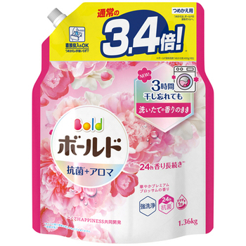 P&G ボールドジェル 華やかプレミアムブロッサムの香り つめかえ用 超ジャンボサイズ 1.36kg 1パック