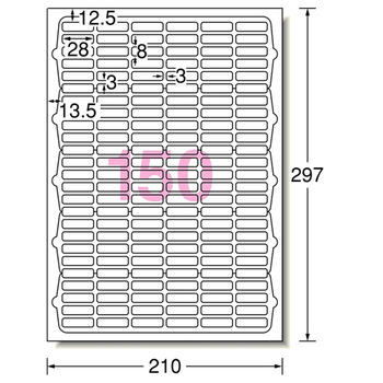 エーワン ラベルシール[プリンタ兼用] マット紙・ホワイト A4 150面 28×8mm 四辺余白付 角丸 72150 1冊(10シート)