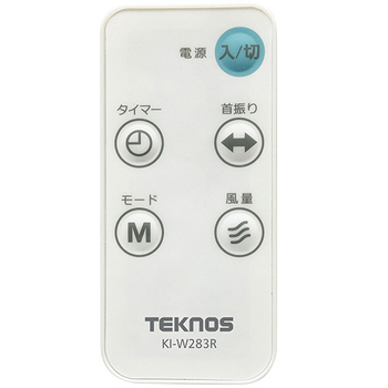 千住 TEKNOS 30cm壁掛けフルリモコン扇風機 ホワイト KI-W283R 1台