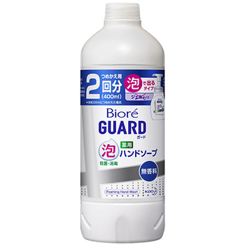 花王 ビオレガード 薬用泡ハンドソープ 無香料 つめかえ 400ml 1個