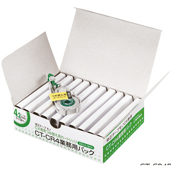 トンボ鉛筆 修正テープ モノCX用カートリッジCR4 紙箱入り 4.2mm幅×12m CT-CR4BLK10P 1パック(10個)