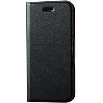 エレコム iPhone8/7用ソフトレザーカバー 薄型 磁石付 ブラック PM-A17MPLFUBK 1個