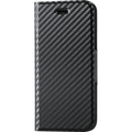 エレコム iPhone8/7用ソフトレザーカバー 薄型 磁石付 カーボン調(ブラック) PM-A17MPLFUCB 1個