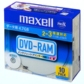 マクセル データ用DVD-RAM 4.7GB 2-3倍速 ホワイトプリンタブル スリムケース DRM47PWB.S1P10S A 1パック(10枚)