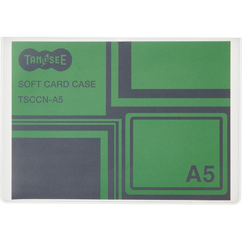 TANOSEE ソフトカードケース A5 半透明(梨地クリア) 再生オレフィン製 1セット(20枚)
