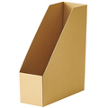 TANOSEE ボックスファイル(ナチュラル) 軽量エコタイプ A4タテ 背幅100mm 1セット(50冊:5冊×10パック)