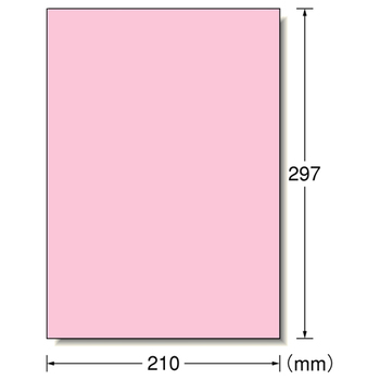 エーワン ラベルシール[プリンタ兼用] マット紙・ピンク A4判 ノーカット 28492 1冊(15シート)