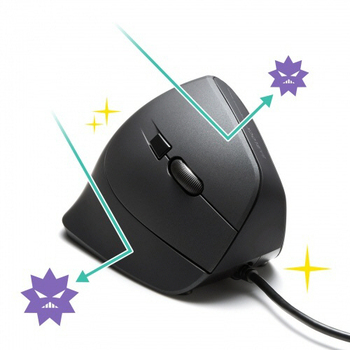 サンワサプライ 抗菌静音有線エルゴノミクスマウス MA-ERGK9 1個