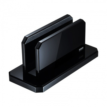 サンワサプライ ノートパソコン用アクリルスタンド(縦置きタイプ) ブラック PDA-STN32BKN 1個