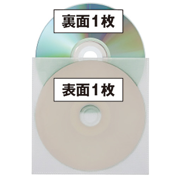 TANOSEE 不織布CD・DVDケース 両面タイプ 1パック(100枚)