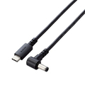 エレコム ノートPC用充電ケーブル(USB Type-C/DC5.5mmコネクター/60W) ブラック 2m RoHS指令準拠(10物質) DC-PDF20BK