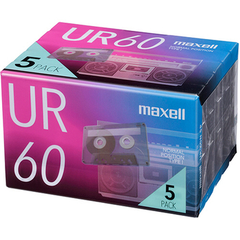 マクセル 音楽用カセットテープ「UR」 60分 UR-60N5P 1パック(5巻)