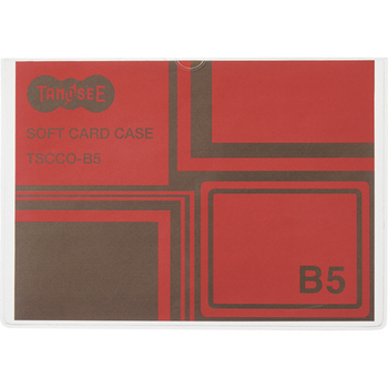 TANOSEE ソフトカードケース B5 透明 再生オレフィン製 1セット(20枚)