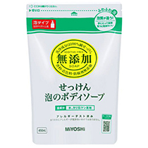 ミヨシ石鹸 無添加せっけん 泡のボディソープ 詰替用 450ml 1個