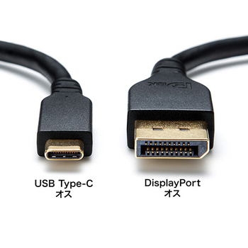 サンワサプライ TypeC-DisplayPort変換ケーブル(双方向) ブラック 3m KC-ALCDPR30 1本