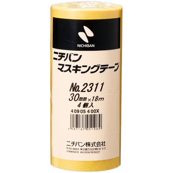 ニチバン マスキングテープ No.2311 30mm×18m 厚み0.092mm 2311H-30 1パック(4巻)