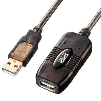 サンワサプライ 延長USB2.0アクティブリピーターケーブル (A)オス-(A)メス 20m KB-USB-R220 1本