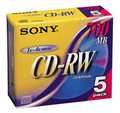 ソニー データ用CD-RW 700MB 4倍速 ブランドシルバー 5CDRW700D 1パック(5枚)