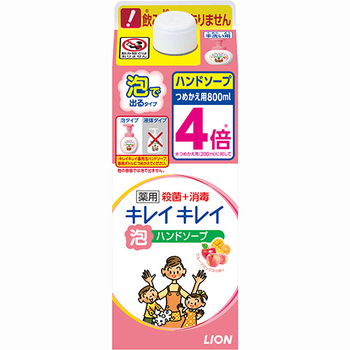 ライオン キレイキレイ 薬用 泡ハンドソープ フルーツミックスの香り つめかえ用特大 800ml 1本