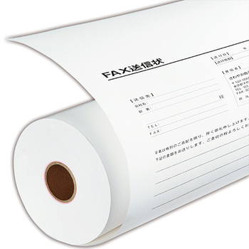 TANOSEE 感熱FAXロール紙 レターサイズ 幅216mm×長さ100m 芯内径1インチ 表発色 1本