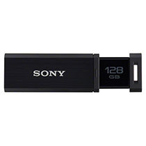 ソニー USBメモリー ポケットビット QXシリーズ ノックスライド式高速 128GB ブラック USM128GQX B 1個