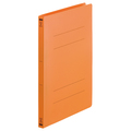 TANOSEE フラットファイル(再生PP) A4タテ 150枚収容 背幅18mm オレンジ 1セット(25冊:5冊×5パック)