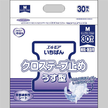 カミ商事 エルモア いちばん クロステープ止めうす型 M 1パック(30枚)