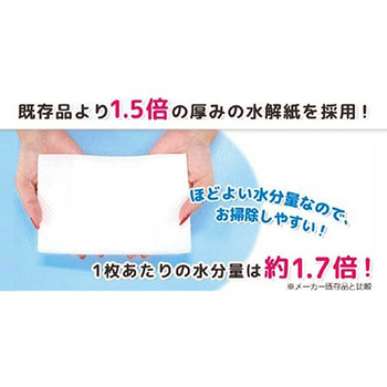 レック 激落ち 超厚 流せるトイレクリーナー 大判タイプ ミシン目入り 12枚(24カット) S00605 1パック