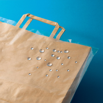 TANOSEE 紙袋を雨から守るポリカバー M ヨコ400×タテ570×奥行150mm 1パック(50枚)