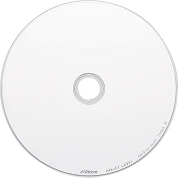 JVC 音楽用CD-R 80分 1-48倍速対応 ホワイトワイドプリンタブル スピンドルケース AR80FP50SJ2 1パック(50枚)