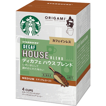 ネスレ スターバックス オリガミ パーソナルドリップ コーヒー ディカフェ ハウス ブレンド 1箱(4袋)