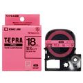 キングジム テプラ PRO テープカートリッジ 18mm 蛍光ピンク/黒文字 SK18P 1個