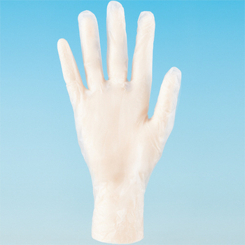 中部物産貿易 介護用プラスチック手袋 ノンパウダー L 1セット(300枚:100枚×3箱)