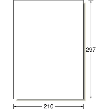 エーワン ラベルシール[インクジェット] マット紙・ホワイト A4 ノーカット はがしやすい加工付 61201 1冊(100シート)