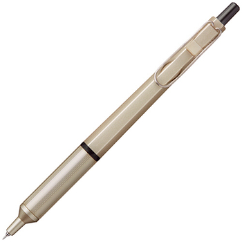 三菱鉛筆 油性ボールペン ジェットストリーム エッジ 0.28mm 黒 (軸色:シャンパンゴールド) SXN100328.25 1本