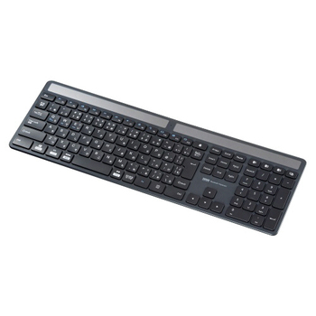サンワサプライ ソーラー充電Bluetoothキーボード テンキー付き ブラック SKB-BTEC1BK 1台