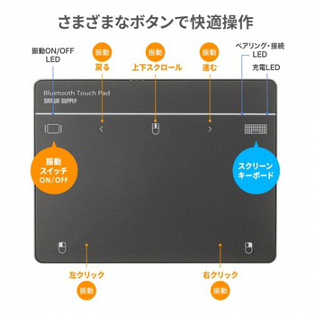 サンワサプライ Bluetoothタッチパッド MA-PB521GM 1個