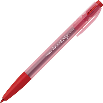 ゼブラ サインペン ノックサイン 赤 WYSS30-R 1セット(10本)