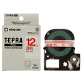 キングジム テプラ PRO テープカートリッジ 12mm 透明/赤文字 ST12R 1個