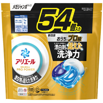 P&G アリエール ジェルボールプロ パワー つめかえ用 メガジャンボ 1パック(54個)