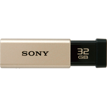 ソニー USBメモリー ポケットビット Tシリーズ 32GB ゴールド キャップレス USM32GT N 1個