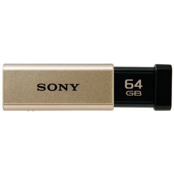 ソニー USBメモリー ポケットビット Tシリーズ 64GB ゴールド キャップレス USM64GT N 1個