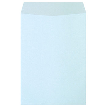 ハート 透けないカラー封筒 角2 パステルブルー 100g/m2 〒枠なし XEP491 1セット(500枚:100枚×5パック)