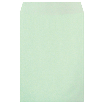 ハート 透けないカラー封筒 角2 パステルグリーン 100g/m2 〒枠なし XEP490 1セット(500枚:100枚×5パック)