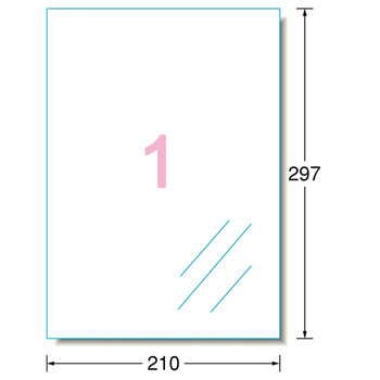 エーワン ラベルシール[インクジェット] 水に強いタイプ 光沢フィルム・透明(やや乳白色) A4 ノーカット 29293 1冊(4シート)