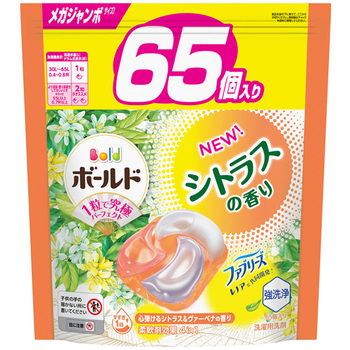 P&G ボールド ジェルボール4D つめかえ用 メガジャンボ 心弾けるシトラス&ヴァーベナの香り 1パック(65個)